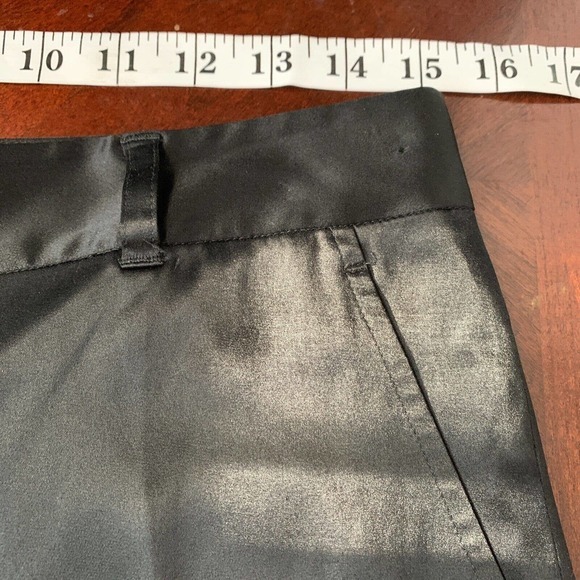 Theory‎ Emery Silk Black Wide Leg Flare Dress Pants with Pockets Sz 4 - Picture 7 of 11